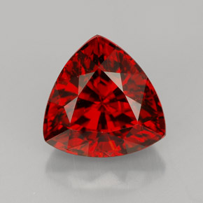 4.48캐럿 천연 딥 레드 오렌지 스페사르타이트 가넷, 트릴리언, 9.4×9.3 mm, VVS-VS