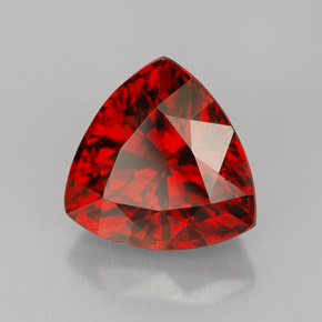 4.48캐럿 천연 딥 레드 오렌지 스페사르타이트 가넷, 트릴리언, 9.4×9.3 mm, VVS-VS