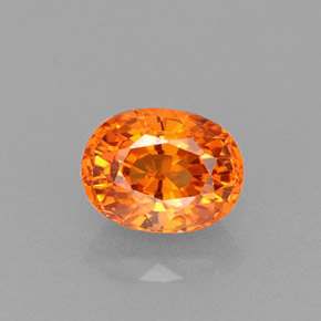 0.78캐럿 천연 만다린 오렌지 스페사르타이트 가넷, 타원형 컷, 5.6×4.3 mm, VVS-VS