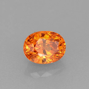 0.78캐럿 천연 만다린 오렌지 스페사르타이트 가넷, 타원형 컷, 5.6×4.3 mm, VVS-VS