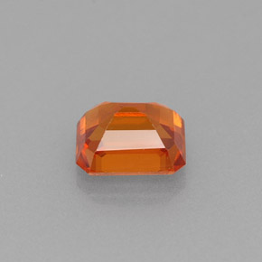 0.82캐럿 천연 만다린 오렌지 스페사르타이트 가넷, 에메랄드 컷, 5.4×4 mm, VS