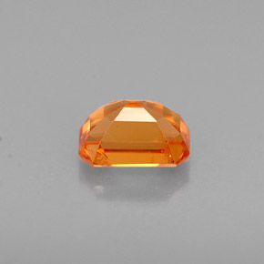0.83캐럿 천연 만다린 오렌지 스페사르타이트 가넷, 에메랄드 컷, 5.7×3.9 mm, VS