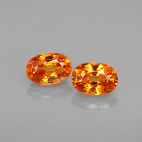 캐럿 천연 오렌지 스페사르타이트 가넷 보석, 타원형 컷, 6×4.1 mm, VS