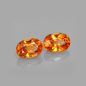 캐럿 천연 오렌지 스페사르타이트 가넷 보석, 타원형 컷, 6×4.1 mm, VS