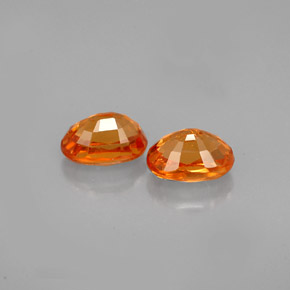 캐럿 천연 오렌지 스페사르타이트 가넷 보석, 타원형 컷, 6×4.1 mm, VS
