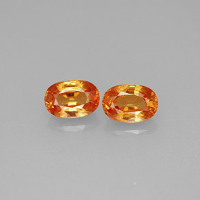 캐럿 천연 오렌지 스페사르타이트 가넷 보석, 타원형 컷, 6×4.1 mm, VS