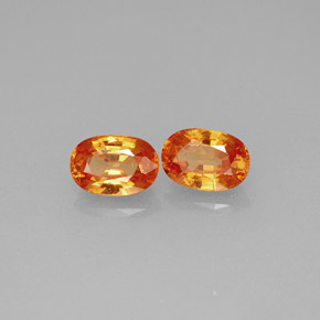 캐럿 천연 오렌지 스페사르타이트 가넷 보석, 타원형 컷, 6×4.1 mm, VS
