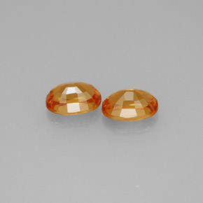 캐럿 천연 오렌지 스페사르타이트 가넷 보석, 타원형 컷, 6×4.1 mm, VS
