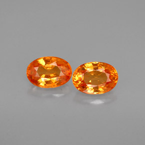 캐럿 천연 오렌지 스페사르타이트 가넷 보석, 타원형 컷, 6×4.3 mm, VS