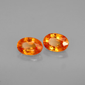 캐럿 천연 오렌지 스페사르타이트 가넷 보석, 타원형 컷, 6×4.3 mm, VS
