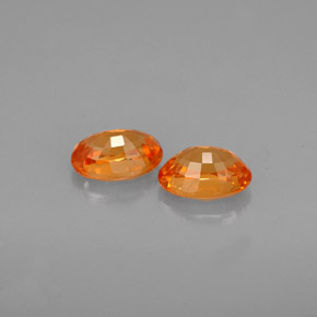 캐럿 천연 오렌지 스페사르타이트 가넷 보석, 타원형 컷, 6×4.3 mm, VS