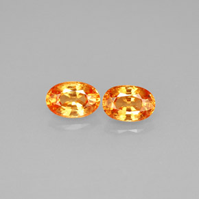 캐럿 천연 오렌지 스페사르타이트 가넷 보석, 타원형 컷, 5.7×3.9 mm, VS