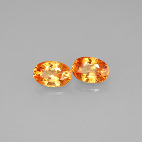 캐럿 천연 오렌지 스페사르타이트 가넷 보석, 타원형 컷, 5.7×3.9 mm, VS