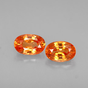 캐럿 천연 오렌지 스페사르타이트 가넷 보석, 타원형 컷, 5.8×3.9 mm, VS