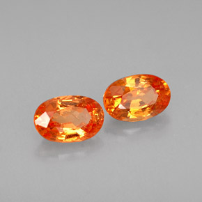 캐럿 천연 오렌지 스페사르타이트 가넷 보석, 타원형 컷, 5.8×3.9 mm, VS