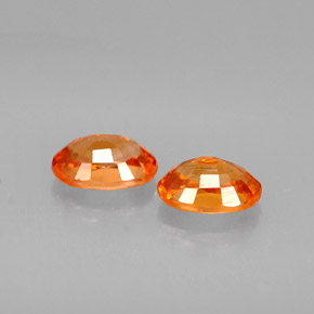 캐럿 천연 오렌지 스페사르타이트 가넷 보석, 타원형 컷, 5.8×3.9 mm, VS