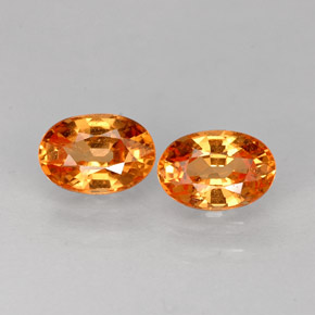 캐럿 천연 오렌지 스페사르타이트 가넷 보석, 타원형 컷, 6.1×4.1 mm, VVS-VS