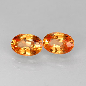 캐럿 천연 오렌지 스페사르타이트 가넷 보석, 타원형 컷, 6.1×4.1 mm, VVS-VS