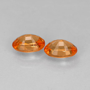 캐럿 천연 오렌지 스페사르타이트 가넷 보석, 타원형 컷, 6.1×4.1 mm, VVS-VS