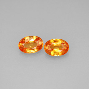 캐럿 천연 만다린 오렌지 스페사르타이트 가넷 보석, 타원형 컷, 6.1×4.3 mm, VS