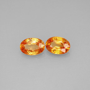 캐럿 천연 만다린 오렌지 스페사르타이트 가넷 보석, 타원형 컷, 6.1×4.3 mm, VS