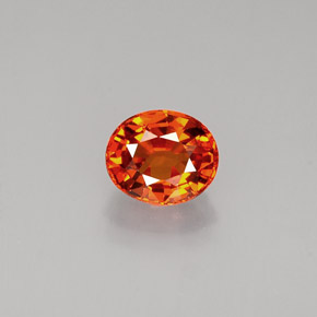 0.91캐럿 천연 만다린 오렌지 스페사르타이트 가넷, 타원형 컷, 5.9×5 mm, VVS