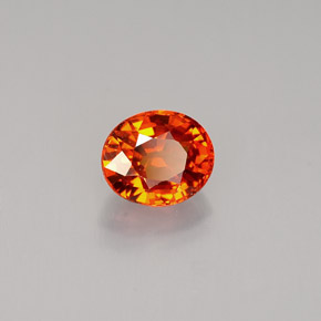 0.91캐럿 천연 만다린 오렌지 스페사르타이트 가넷, 타원형 컷, 5.9×5 mm, VVS
