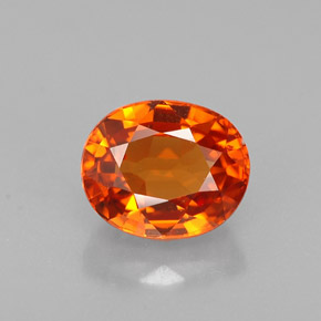 1.43캐럿 천연 만다린 오렌지 스페사르타이트 가넷, 타원형 컷, 6.7×5.5 mm, VVS-VS
