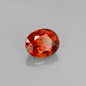 1.50캐럿 천연 레드 오렌지 스페사르타이트 가넷, 타원형 컷, 7×5.7 mm, VS
