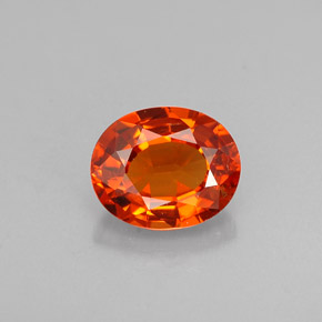 1.08캐럿 천연 만다린 오렌지 스페사르타이트 가넷, 타원형 컷, 6.7×5.4 mm, VS