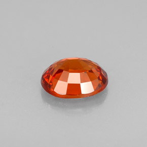 1.08캐럿 천연 만다린 오렌지 스페사르타이트 가넷, 타원형 컷, 6.7×5.4 mm, VS