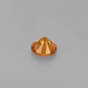 0.34캐럿 천연 만다린 오렌지 스페사르타이트 가넷, 라운드 컷, 4.17 mm, VVS-VS