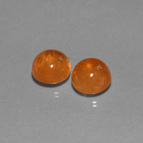 캐럿 천연 만다린 오렌지 스페사르타이트 가넷 보석, 투명한, 7.26 mm, 투명/반투명