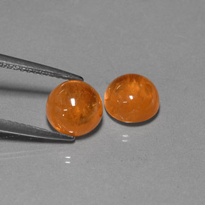캐럿 천연 만다린 오렌지 스페사르타이트 가넷 보석, 투명한, 7.26 mm, 투명/반투명