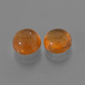 3.25캐럿 천연 앰버 오렌지 스페사르타이트 가넷 보석, 라운드 컷, 6.37 mm, 투명한