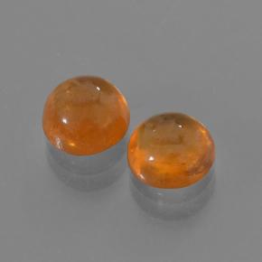 3.25캐럿 천연 앰버 오렌지 스페사르타이트 가넷 보석, 라운드 컷, 6.37 mm, 투명한