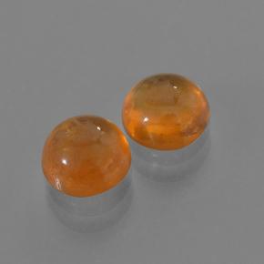 3.25캐럿 천연 앰버 오렌지 스페사르타이트 가넷 보석, 라운드 컷, 6.37 mm, 투명한