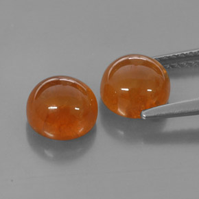 캐럿 천연 만다린 오렌지 스페사르타이트 가넷 보석, 투명한, 6.92 mm, 투명/반투명