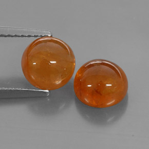 캐럿 천연 만다린 오렌지 스페사르타이트 가넷 보석, 투명한, 6.92 mm, 투명/반투명