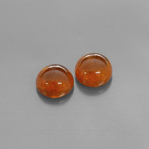 캐럿 천연 만다린 오렌지 스페사르타이트 가넷 보석, 투명한, 6.96 mm, 투명/반투명