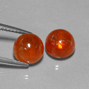 캐럿 천연 만다린 오렌지 스페사르타이트 가넷 보석, 투명한, 7.23 mm, 투명/반투명