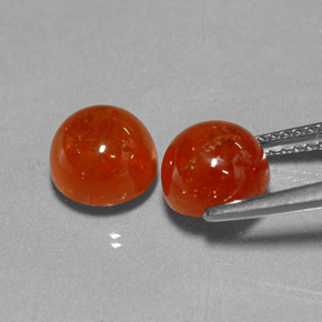 캐럿 천연 만다린 오렌지 스페사르타이트 가넷 보석, 투명한, 7.23 mm, 투명/반투명