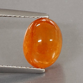 3.98캐럿 천연 오렌지 스페사르타이트 가넷, 투명한, 9×7 mm, 투명/반투명