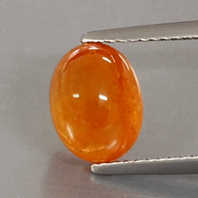 3.98캐럿 천연 오렌지 스페사르타이트 가넷, 투명한, 9×7 mm, 투명/반투명