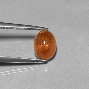 2.37캐럿 천연 오렌지 스페사르타이트 가넷, 투명한, 8×6 mm, 투명/반투명