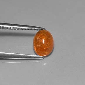 2.45캐럿 천연 오렌지 스페사르타이트 가넷, 투명한, 8×6 mm, 투명/반투명