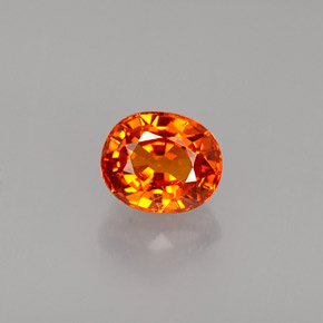 1.21캐럿 천연 만다린 오렌지 스페사르타이트 가넷, 타원형 컷, 6.3×5.2 mm, VS