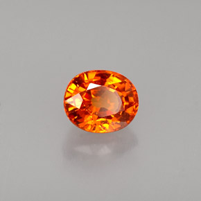 1.21캐럿 천연 만다린 오렌지 스페사르타이트 가넷, 타원형 컷, 6.3×5.2 mm, VS