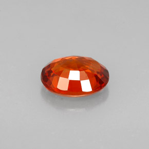 1.29캐럿 천연 만다린 오렌지 스페사르타이트 가넷, 타원형 컷, 7.2×5.8 mm, VVS-VS