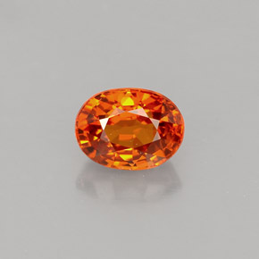 1.43캐럿 천연 만다린 오렌지 스페사르타이트 가넷, 타원형 컷, 6.9×5.2 mm, VVS-VS